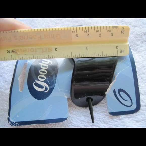 Goody 1999 Plastic Hair Barrette Stick Through Pin Heart Tortoiseshell Brown - Picture 8 of 9